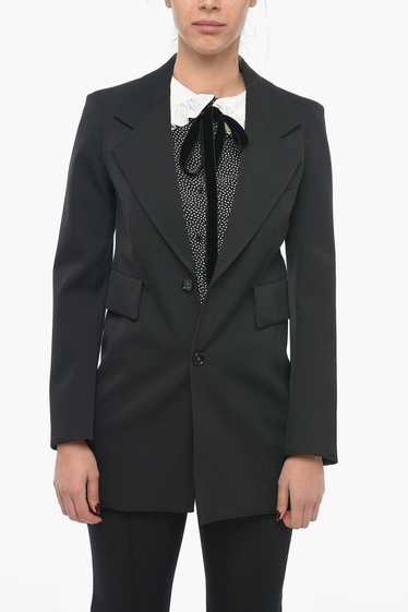 Bottega Veneta og1mm0524 Stretch Wool Blazer in Bl