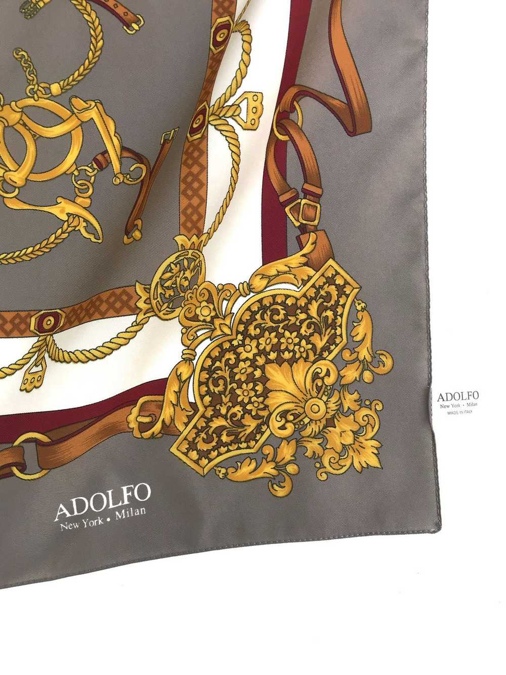 Adolfo Dominguez Rare‼️Adolfo Satin Scarf Made in… - image 3