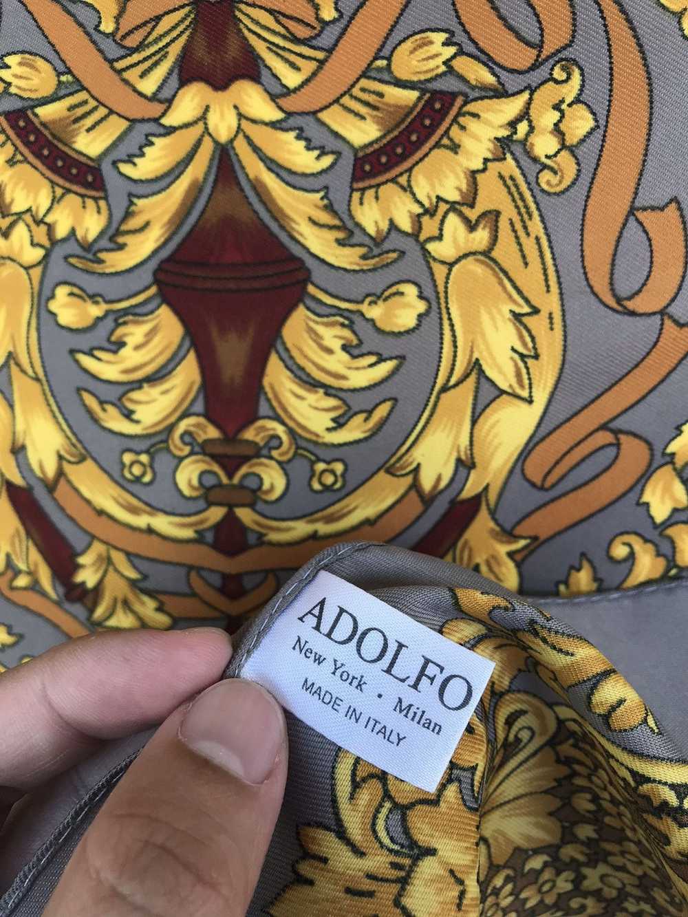 Adolfo Dominguez Rare‼️Adolfo Satin Scarf Made in… - image 5