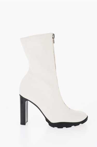 Alexander McQueen og1mm0524 Shiny Heel Zip Boots i