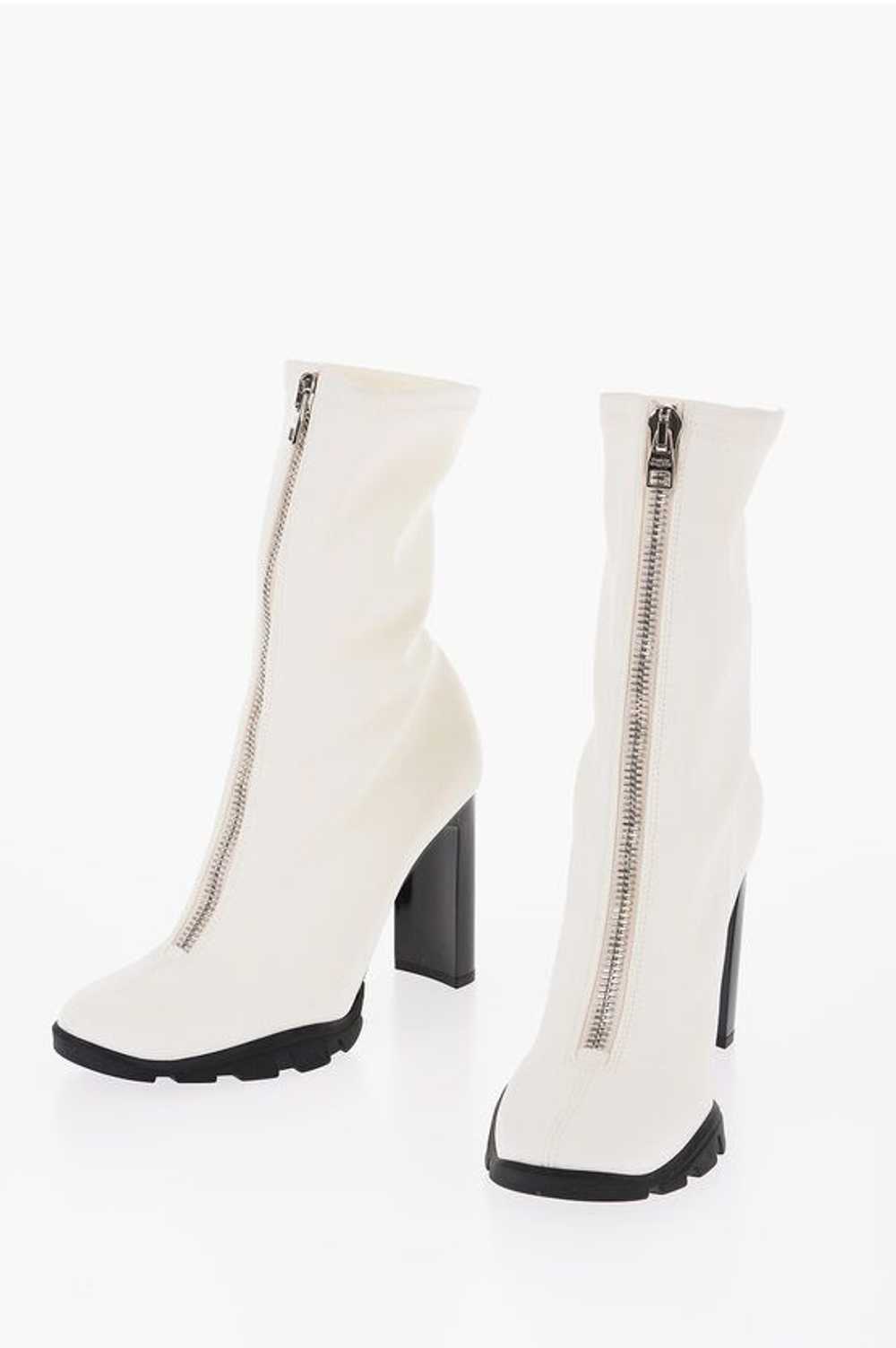 Alexander McQueen og1mm0524 Shiny Heel Zip Boots … - image 2