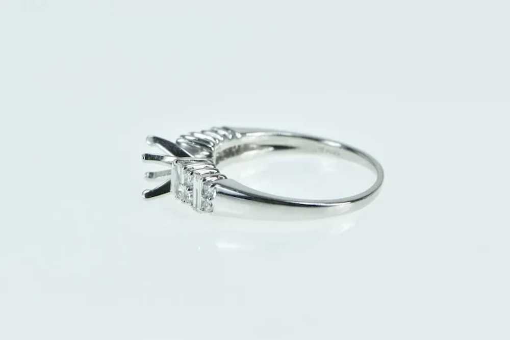 Platinum 0.60 Ctw 5mm Round Engagement Setting Ri… - image 2