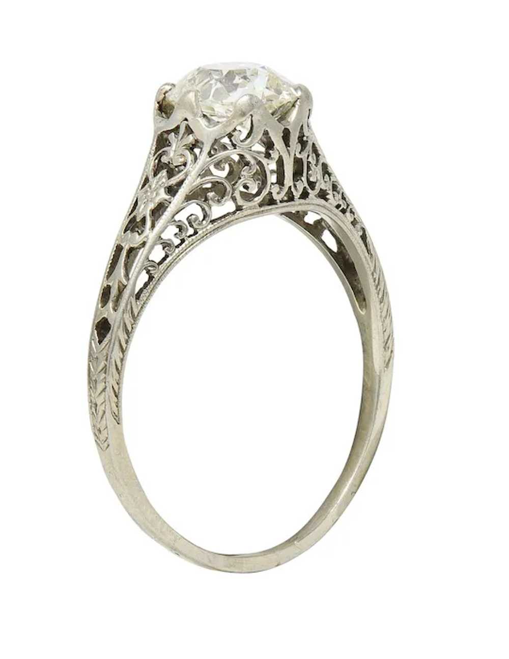 Art Deco 1.10 Carat Diamond 18 Karat White Gold A… - image 10