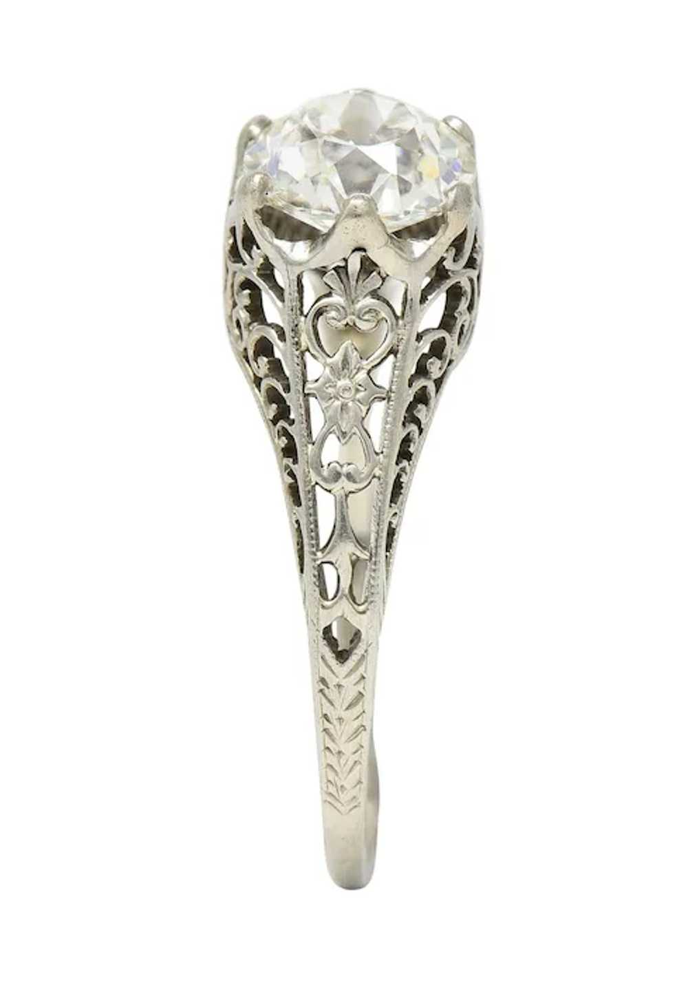 Art Deco 1.10 Carat Diamond 18 Karat White Gold A… - image 11