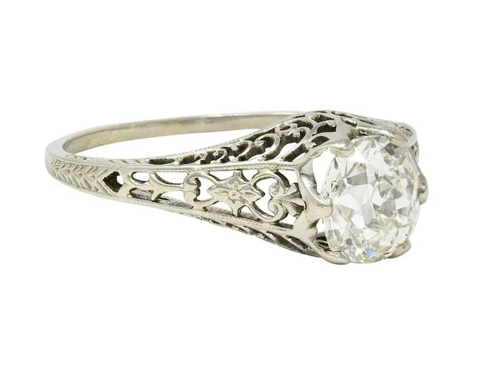 Art Deco 1.10 Carat Diamond 18 Karat White Gold A… - image 2