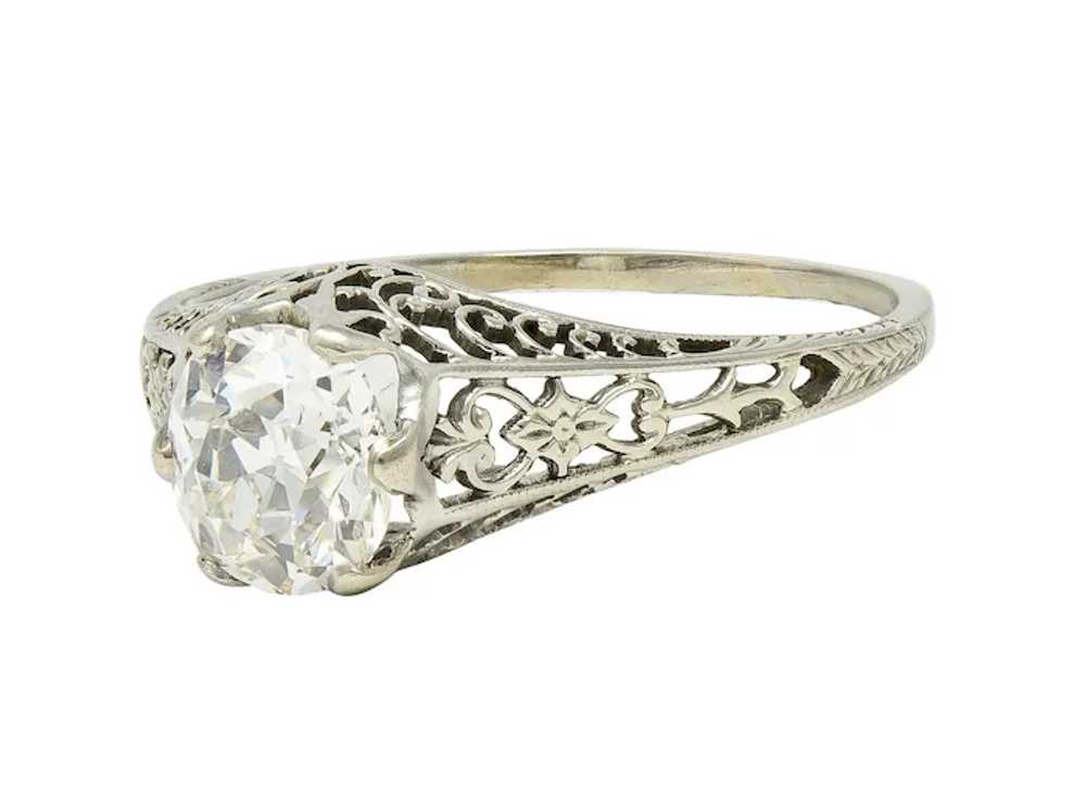 Art Deco 1.10 Carat Diamond 18 Karat White Gold A… - image 7