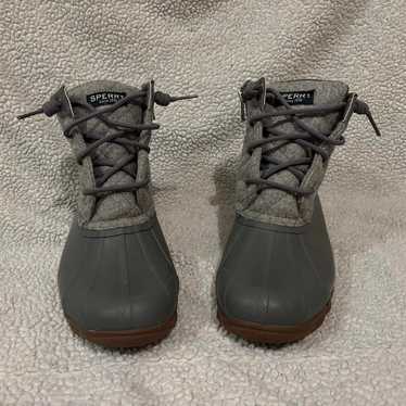 Sperry top sider grey canvas boots