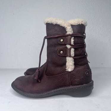 UGG Akadia brown leather waterproof boot