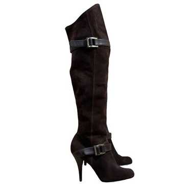 Calvin Klein Womens HELENA Boots 7M Brown Suede Ab