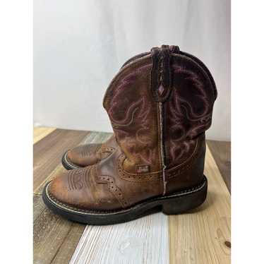 Justin Gypsy Cowboy Boots Womens Size 6 B Stockman