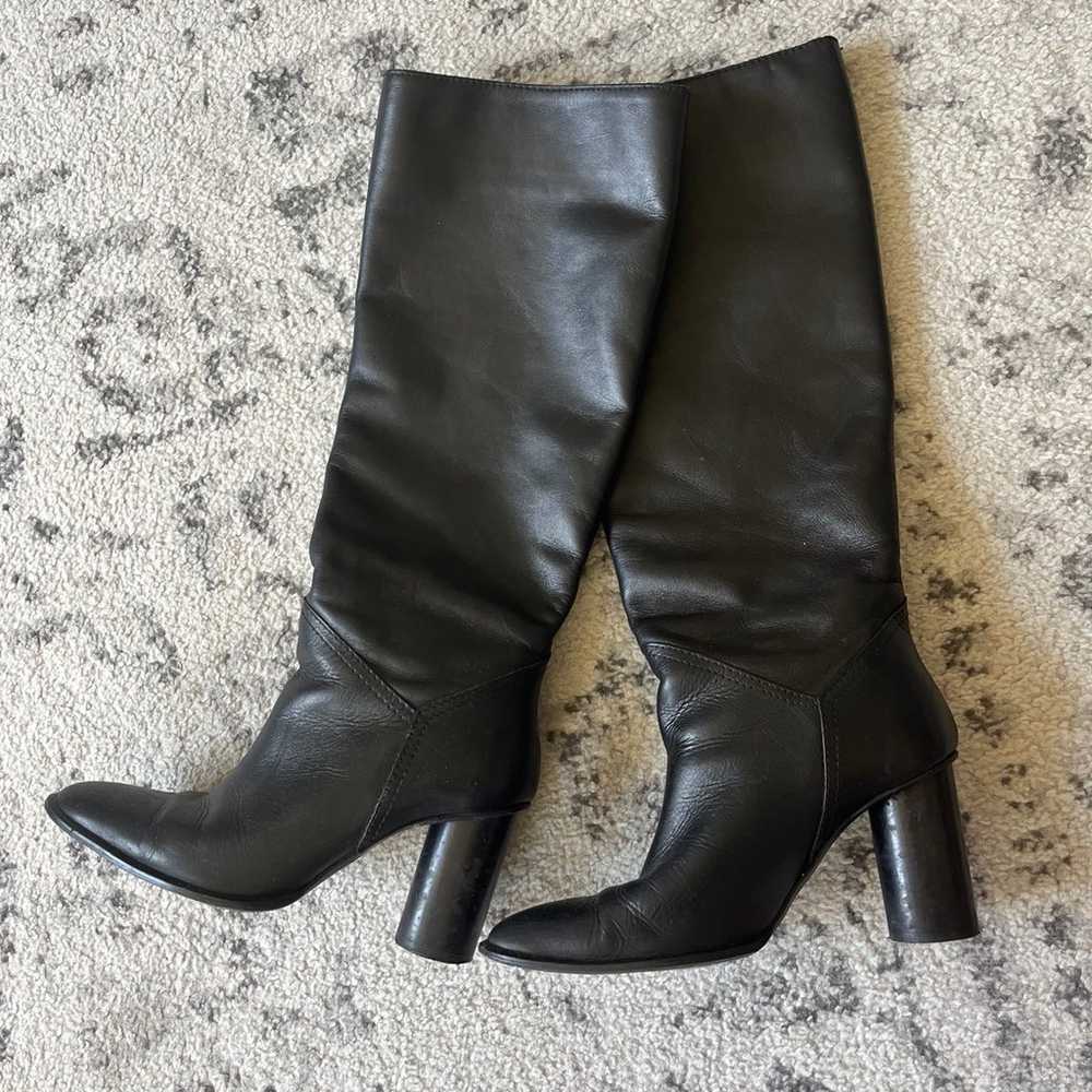 Tall black leather boots - image 1