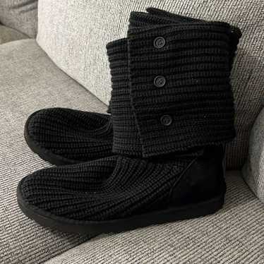 Uggs Ugg Australia size 9 black Classic Cardy Knit