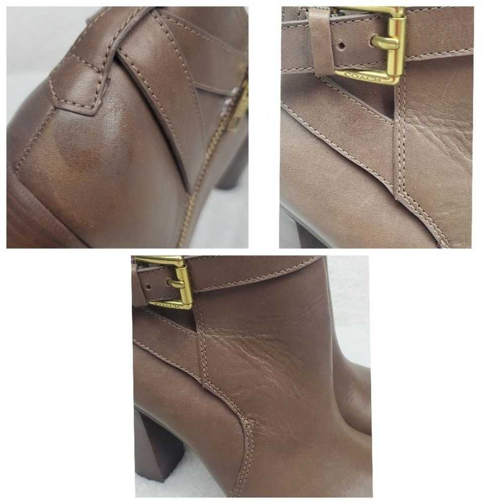 Coach Tulah washed brown heeled leather women boo… - image 10