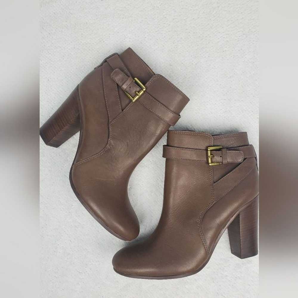 Coach Tulah washed brown heeled leather women boo… - image 6