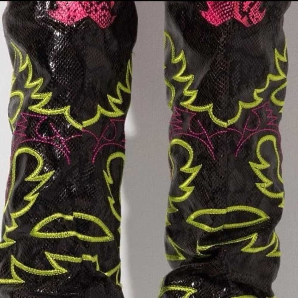 Cape Robbin Atomic Love Bandit Neon Cowgirl Boots - image 4