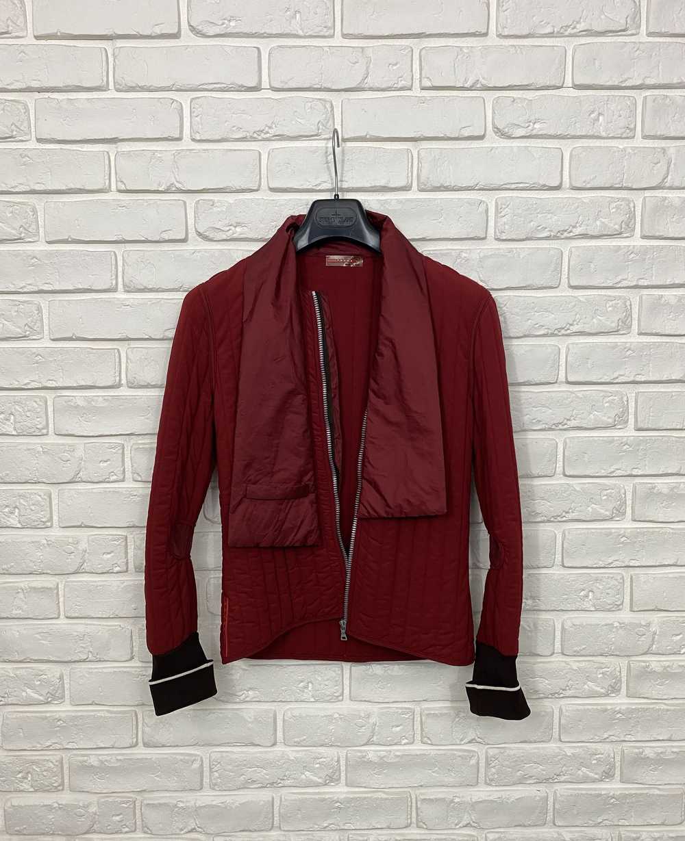 Prada × Vintage Prada Nylon Jacket Scarf Dark Red… - image 2