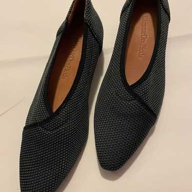 L’amour Des Pieds Black Suede Slip On Flats 7M - … - image 1