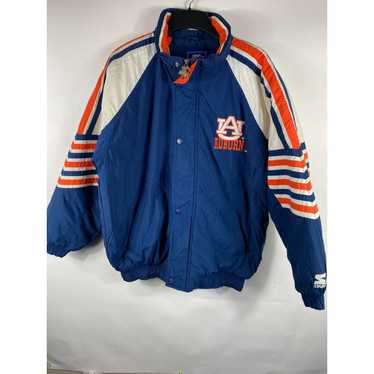 VTG STARTER NCAA Auburn Tigers 80’s sale Blue Satin Bomber Jacket War Eagle Large USA