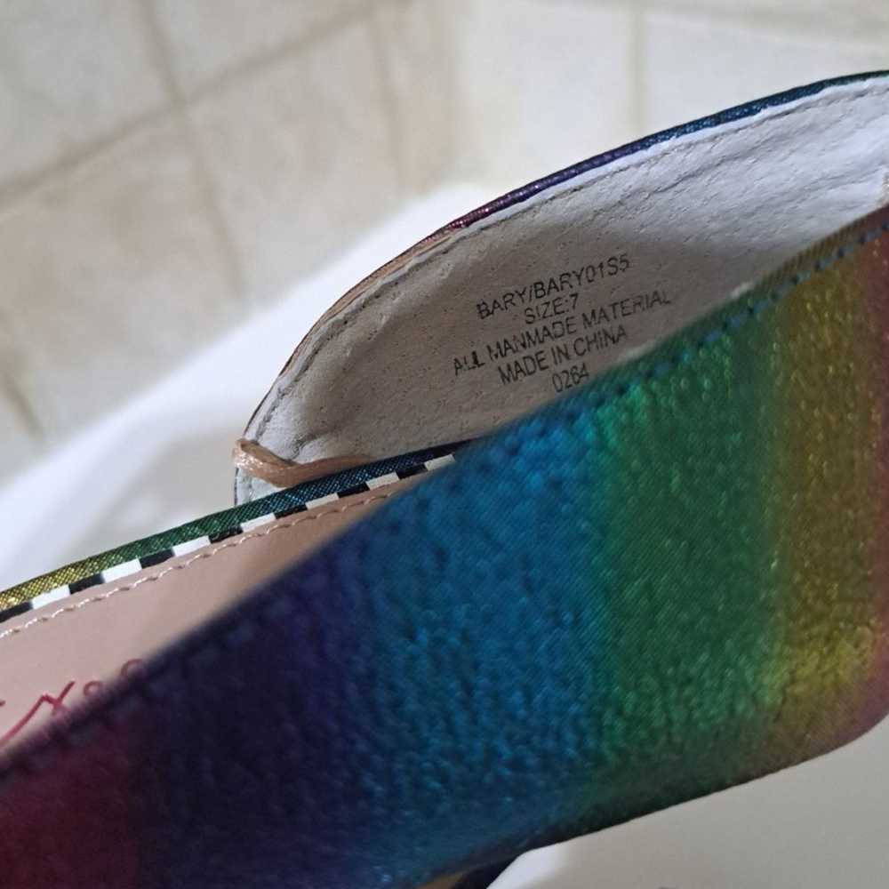 Betsey Johnson Rainbow Colors high heels size 7 - image 3
