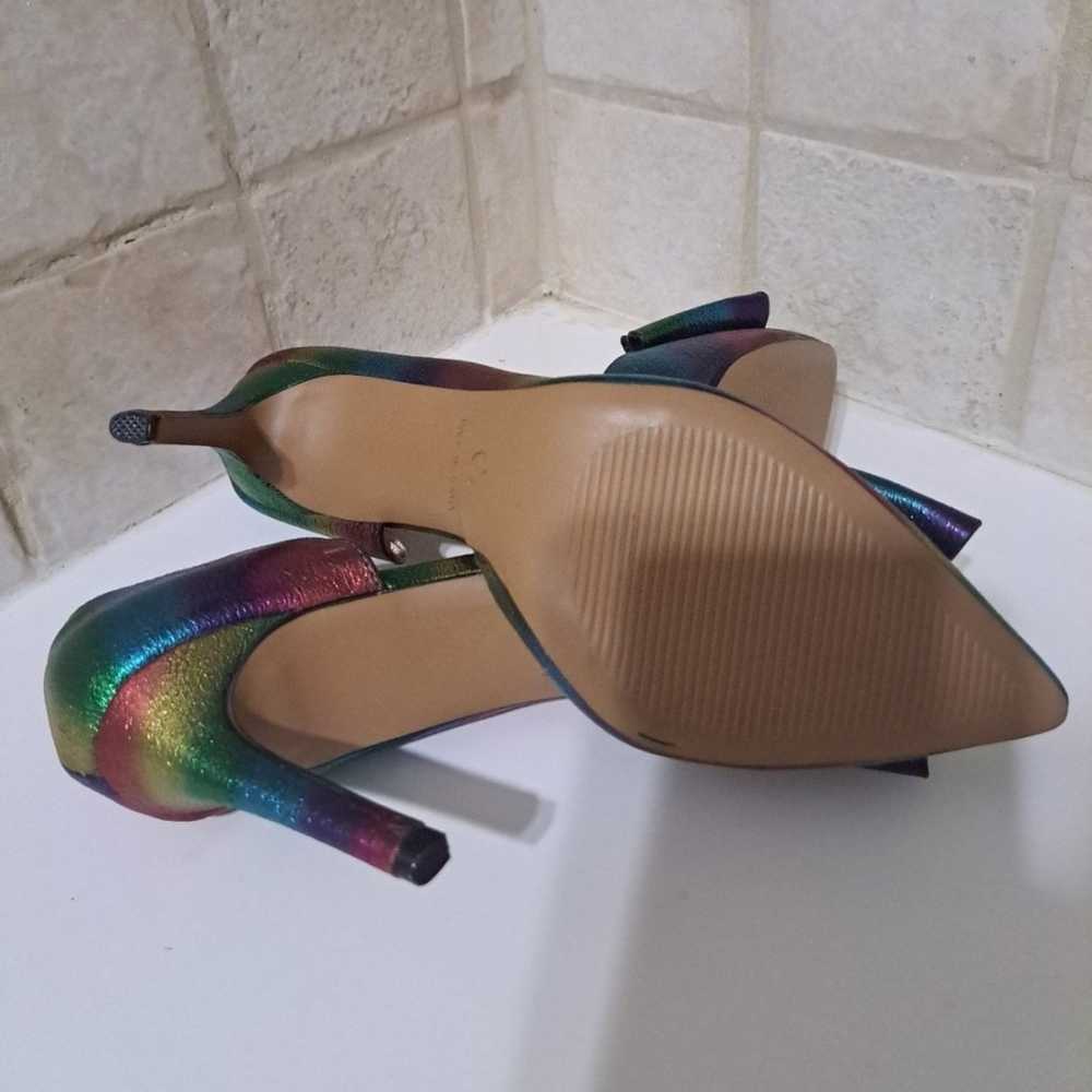 Betsey Johnson Rainbow Colors high heels size 7 - image 5