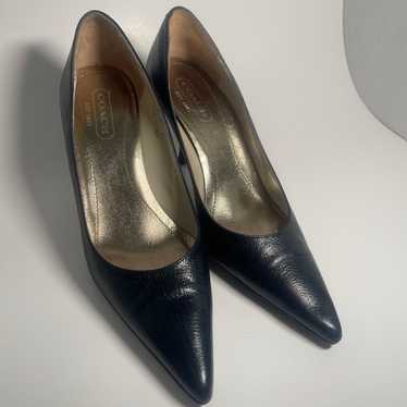 Vintage Coach Amy 0030 Blue Leather Heels Size 7 B