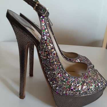 Jimmy choo Glitter heels sz 37 - image 1