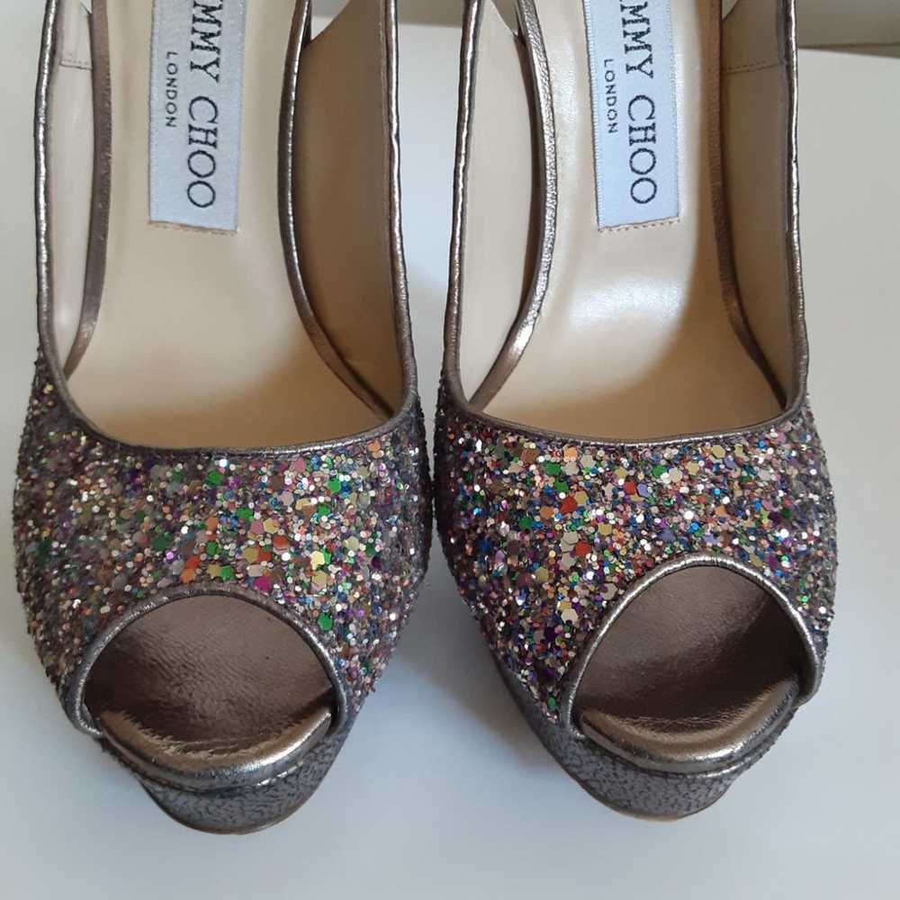 Jimmy choo Glitter heels sz 37 - image 4