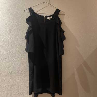 umgee, black short dress, ruffle sleeves, size S