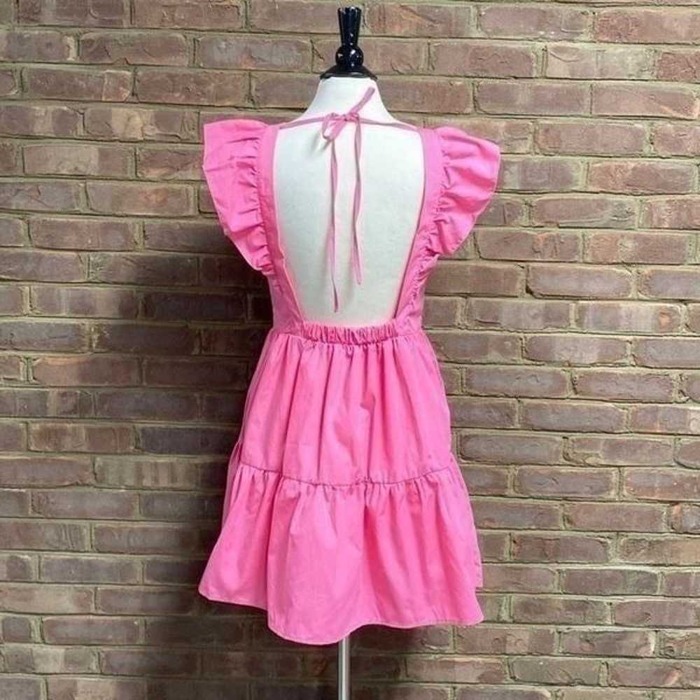 Shein Pink Ruffle Neck Sleeveless Dress Size Medi… - image 5