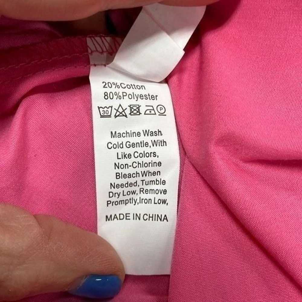 Shein Pink Ruffle Neck Sleeveless Dress Size Medi… - image 7