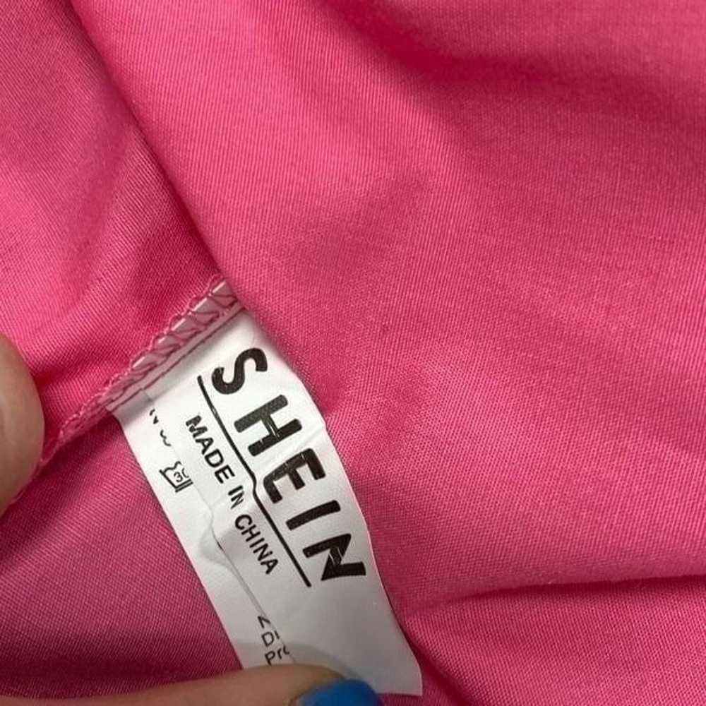 Shein Pink Ruffle Neck Sleeveless Dress Size Medi… - image 8