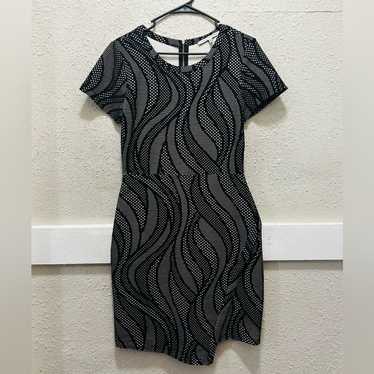 Collective Concepts Black and Cream Ebronah Dress 