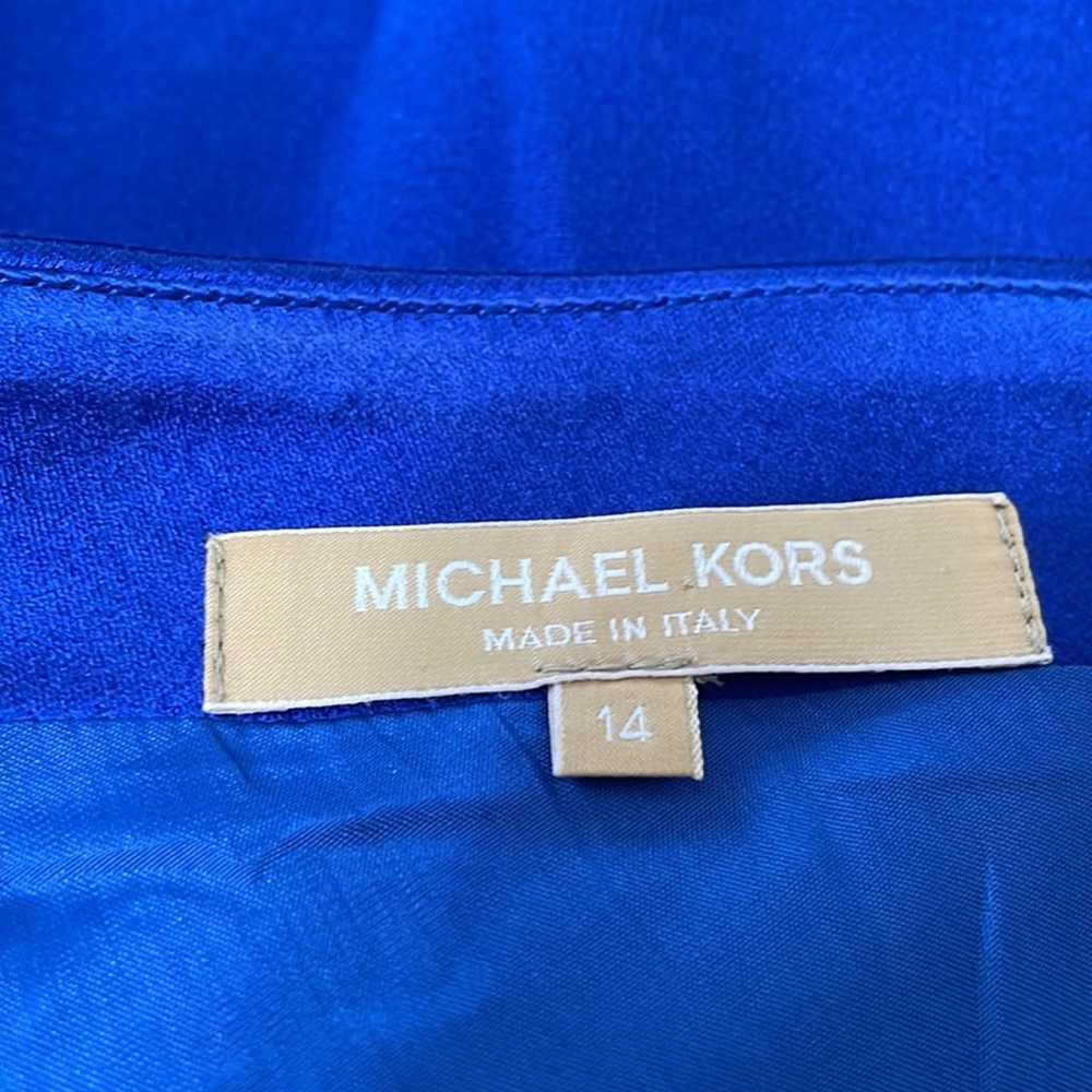 Michael Kors Made in Italy Cobalt Blue Silk Cotto… - image 10