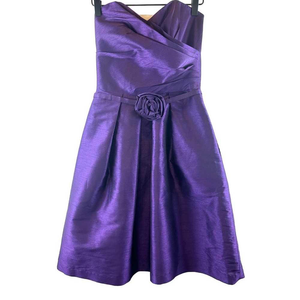 Alfred Sung Majectic Purple Strapless Cocktail Dr… - image 1