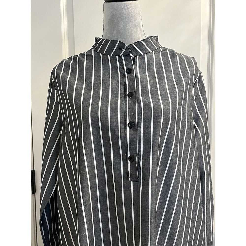 NWOT Cozinen BLACK Striped Maxi Oversized Shirt D… - image 3