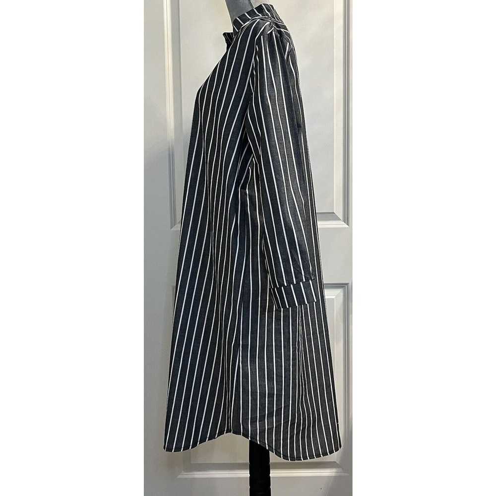 NWOT Cozinen BLACK Striped Maxi Oversized Shirt D… - image 5