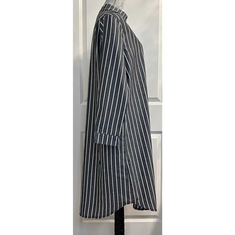 NWOT Cozinen BLACK Striped Maxi Oversized Shirt D… - image 7