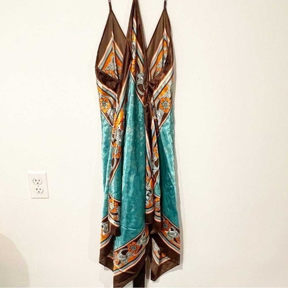 Vintage Avon Handkerchief Midi Dress L/XL Y2K Flo… - image 5