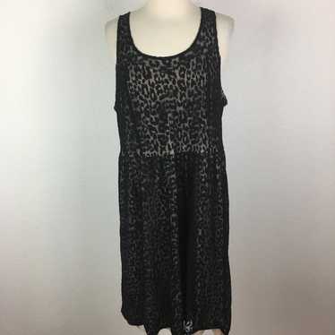 Lane Bryant Black Lace leopard Print Dress 20