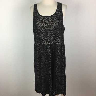 Lane Bryant Black Lace leopard Print Dress 20 - image 1