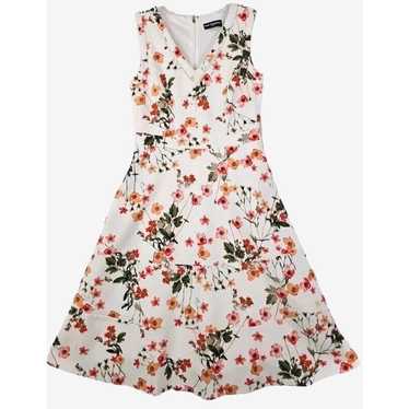 Karl Lagerfeld ~Woman Size 6~ White/Red Floral Fi… - image 1