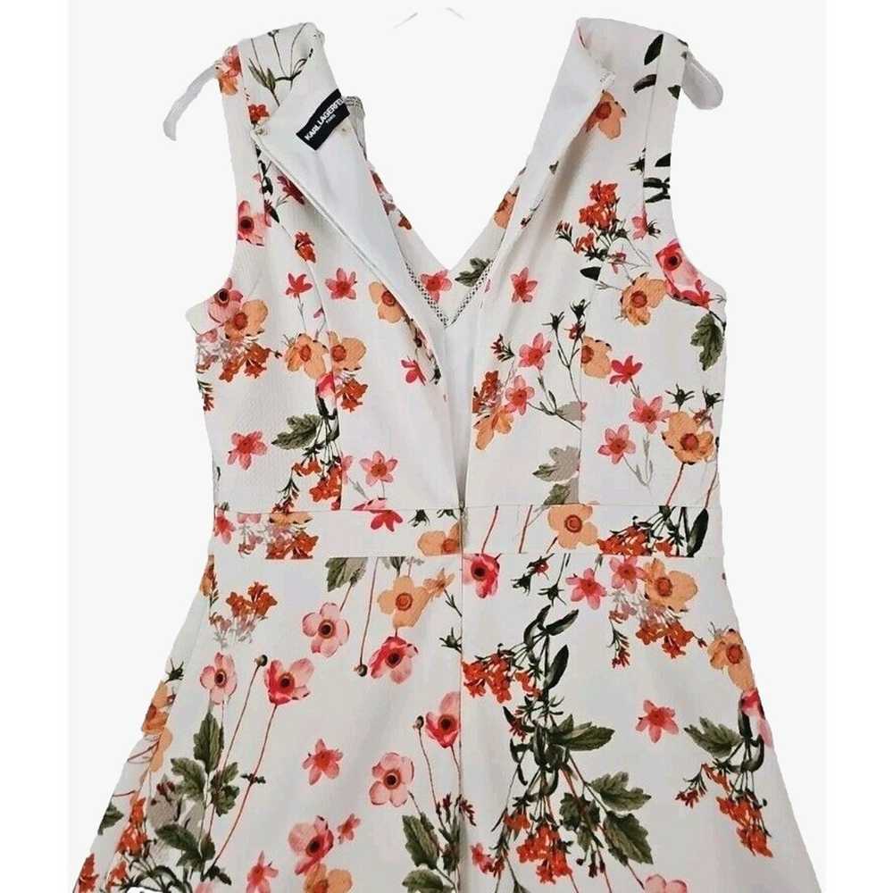 Karl Lagerfeld ~Woman Size 6~ White/Red Floral Fi… - image 4