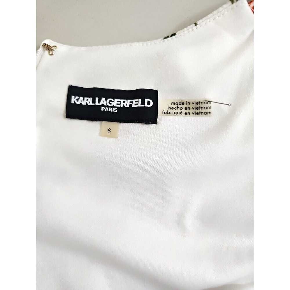 Karl Lagerfeld ~Woman Size 6~ White/Red Floral Fi… - image 7