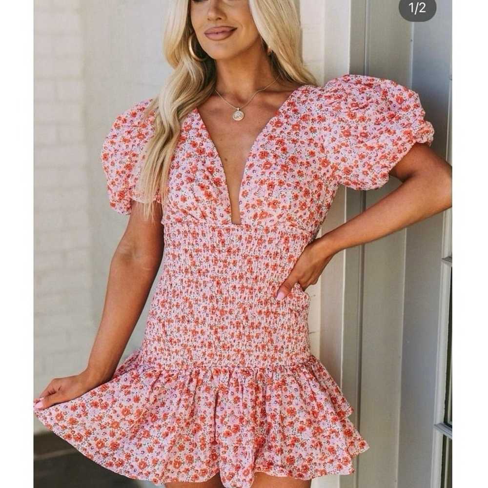 Tessa floral smocked dress - image 1