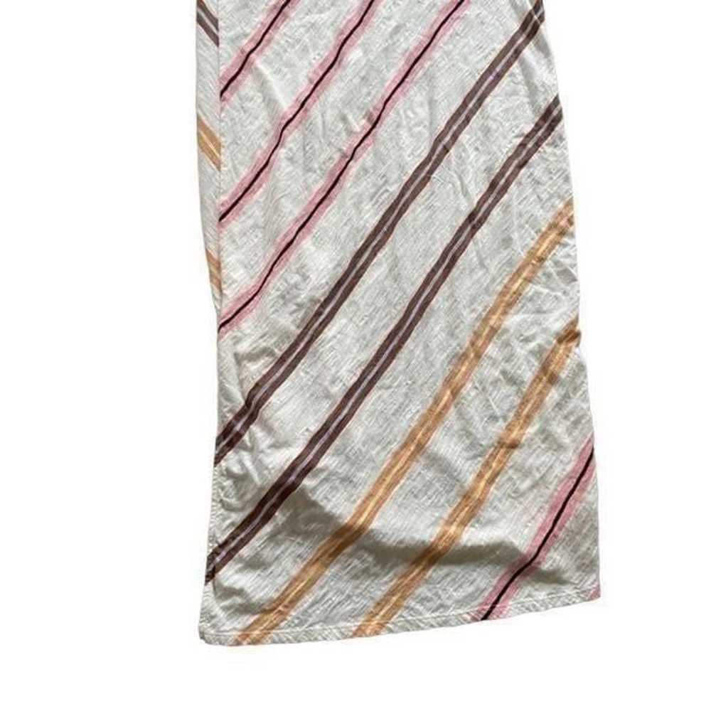 Lou & Grey Slub Knit Midi Dress Cream Stripe size… - image 10