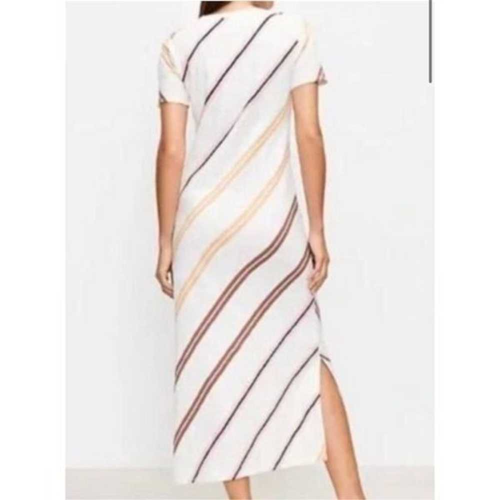 Lou & Grey Slub Knit Midi Dress Cream Stripe size… - image 2