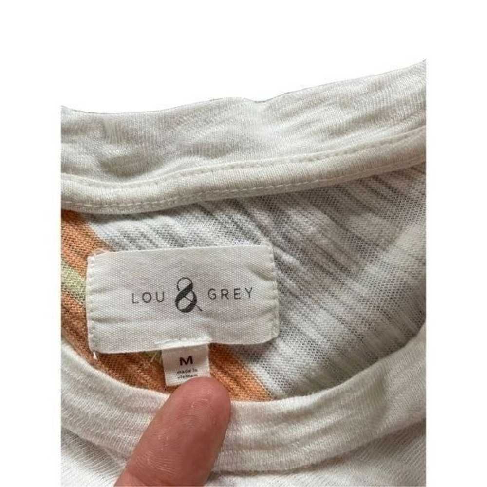 Lou & Grey Slub Knit Midi Dress Cream Stripe size… - image 5