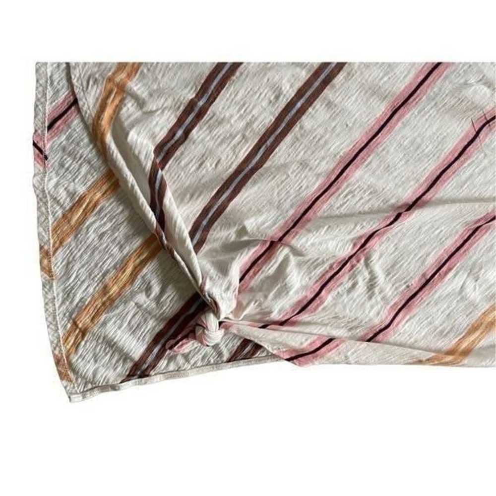 Lou & Grey Slub Knit Midi Dress Cream Stripe size… - image 7
