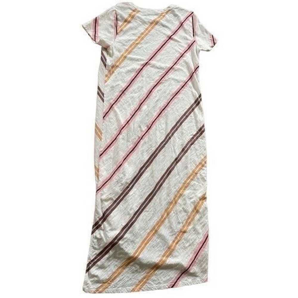 Lou & Grey Slub Knit Midi Dress Cream Stripe size… - image 9