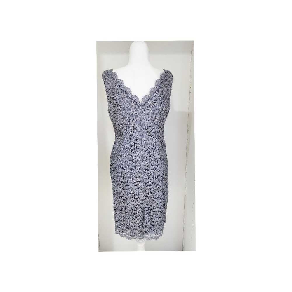 Adrianna Papell Pewter Cocktail Dress Size 10 - image 4